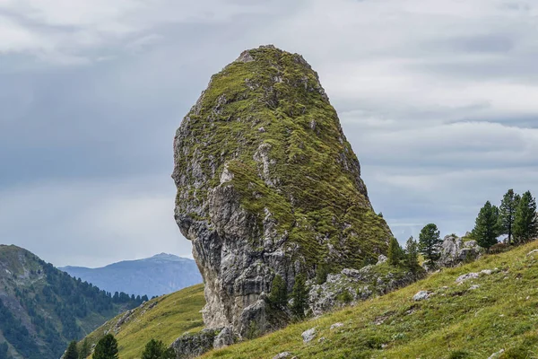 Hermosa Vista Las Empinadas Rocas Pieralongia Puez Odles Naturepark Tirol — Foto de Stock