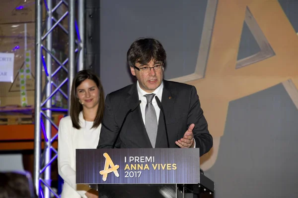 Carles Puigdemont, presidente de la Generalitat de Cataluña — Foto de Stock