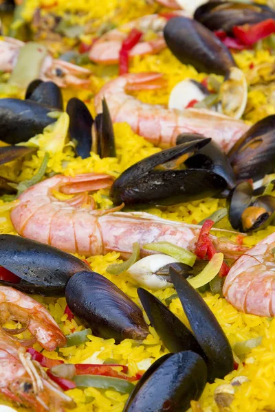 A seafood paella in Spain — Stock Photo, Image
