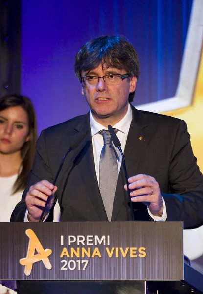 Президент Каталонии генерал-майор Карлес Пигдемон — стоковое фото