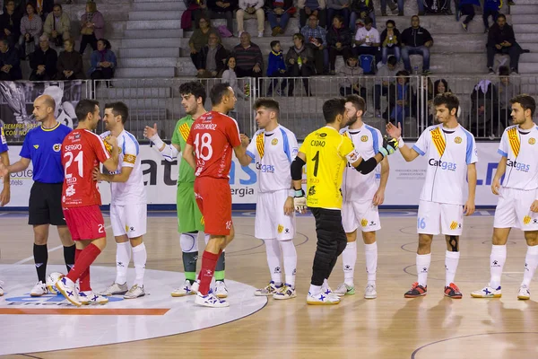 Santa Coloma Gramenet Barselona Spanya Kasım 2017 Futsal Spanya Ligi — Stok fotoğraf