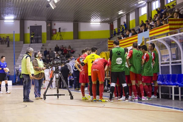 Santa Coloma Gramenet Barcelona Spann November 2017 Futsal Spansk Ligakamp - Stock-foto