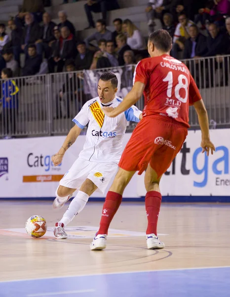 Santa Coloma Gramenet Barselona Spanya Kasım 2017 Futsal Spanya Ligi — Stok fotoğraf