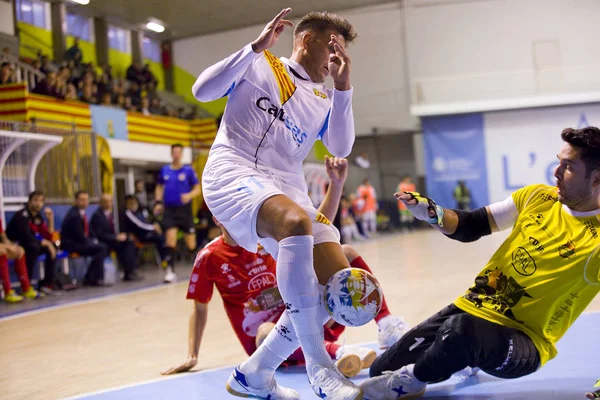 Santa Coloma Gramenet Barcelona Spagna Novembre 2017 Partita Futsal Spanish — Foto Stock