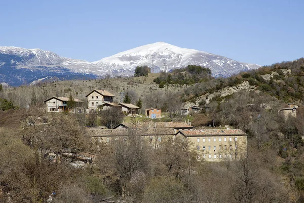 Vista Panorâmica Das Montanhas Dos Pirenéus Dia Ensolarado Catalunha Espanha — Fotografia de Stock