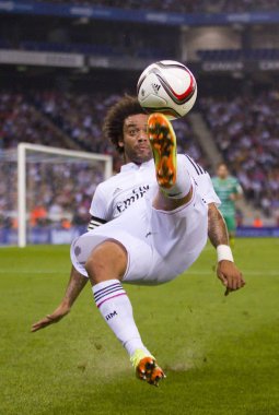 Marcelo Vieira of RM in action at the Copa del Rey match between UE Cornella and Real Madrid, final score 1 - 4, on October 29, 2014, in Cornella, Barcelona, Spain.