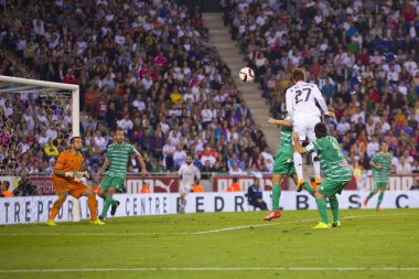 Raul de Tomas of RM in action at the Copa del Rey match between UE Cornella and Real Madrid, final score 1 - 4, on October 29, 2014, in Cornella, Barcelona, Spain.