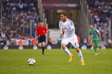 Raul de Tomas of RM in action at the Copa del Rey match between UE Cornella and Real Madrid, final score 1 - 4, on October 29, 2014, in Cornella, Barcelona, Spain.