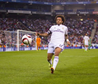 Marcelo Vieira of RM in action at the Copa del Rey match between UE Cornella and Real Madrid, final score 1 - 4, on October 29, 2014, in Cornella, Barcelona, Spain.