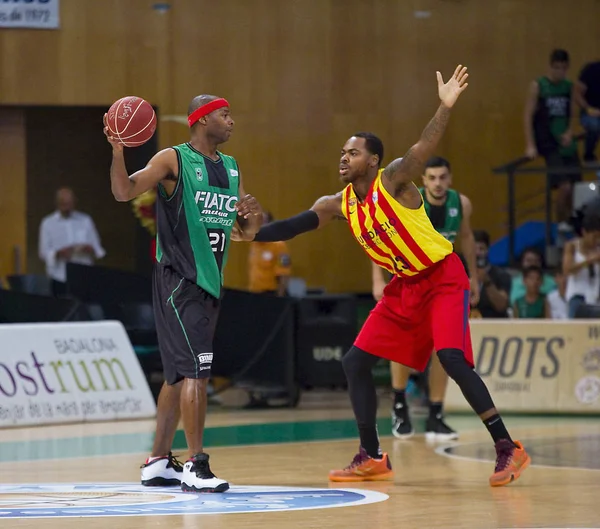 Tariq Kirksay Acción Partido Liga Española Baloncesto Acb Entre Joventut — Foto de Stock