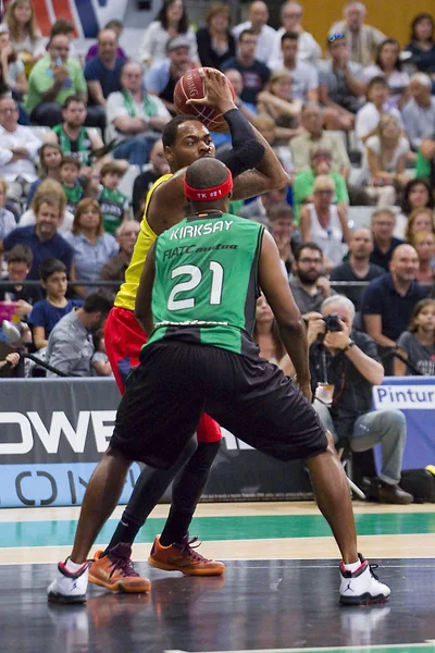 Tariq Kirksay Acción Partido Liga Española Baloncesto Acb Entre Joventut — Foto de Stock