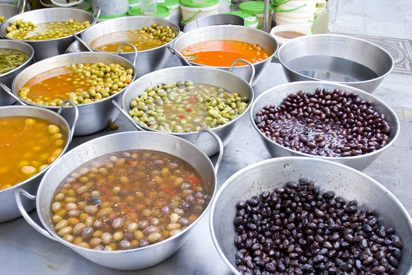 Some Colorful Olives Market — Stock Photo, Image