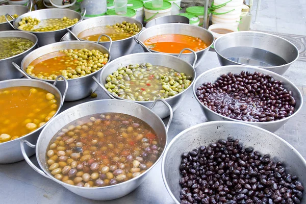 Some Colorful Olives Market — Stock Photo, Image