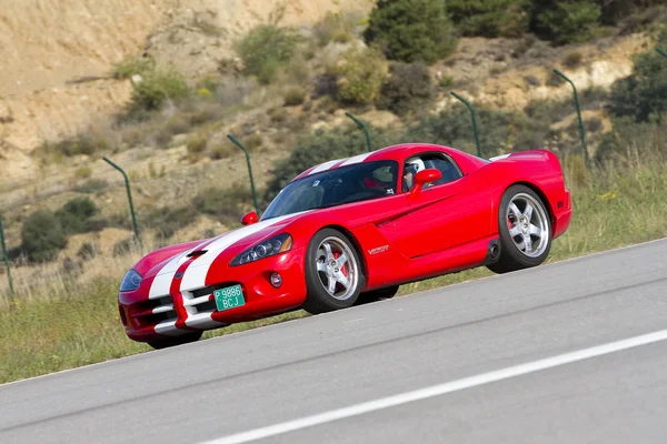 Eine Dodge Viper Srt Nimmt Straßen Und Bahnrennwochenende Teil Das — Stockfoto