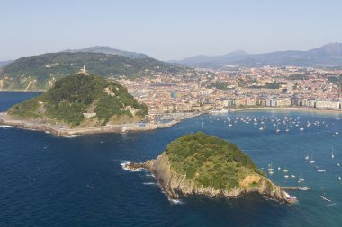 La Concha Körfezi, San Sebastian veya Donostia, Bask Ülkesi, İspanya.