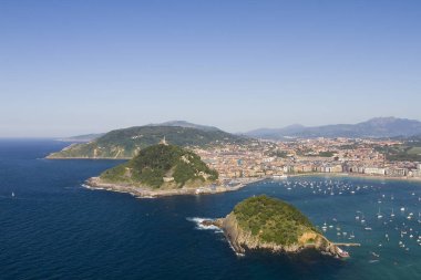 La Concha Körfezi, San Sebastian veya Donostia, Bask Ülkesi, İspanya.