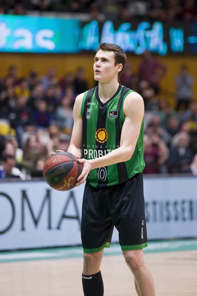 Nenad Dimitrijevic Akcji Meczu Hiszpańskiej Ligi Acb Pomiędzy Joventut Badalona — Zdjęcie stockowe