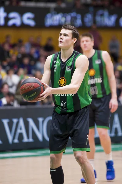 Nenad Dimitrijevic Action Spanish Acb League Match Joventut Badalona Fuenlabrada — Stock Photo, Image