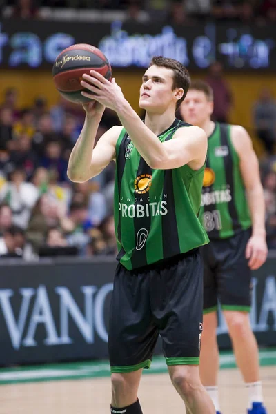 Nenad Dimitrijevic Ação Jogo Liga Espanhola Acb Entre Joventut Badalona — Fotografia de Stock