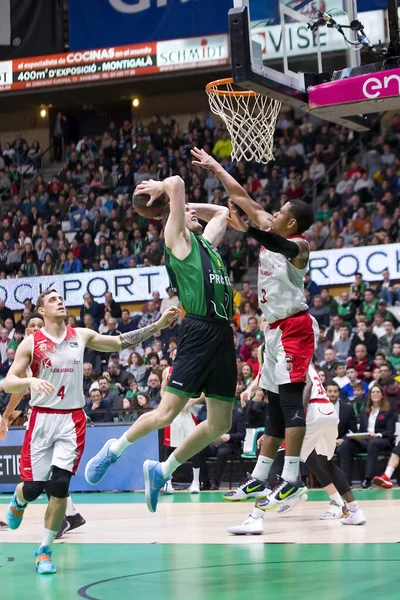 Conor Morgan Van Actie Spaanse Acb League Wedstrijd Tussen Joventut — Stockfoto