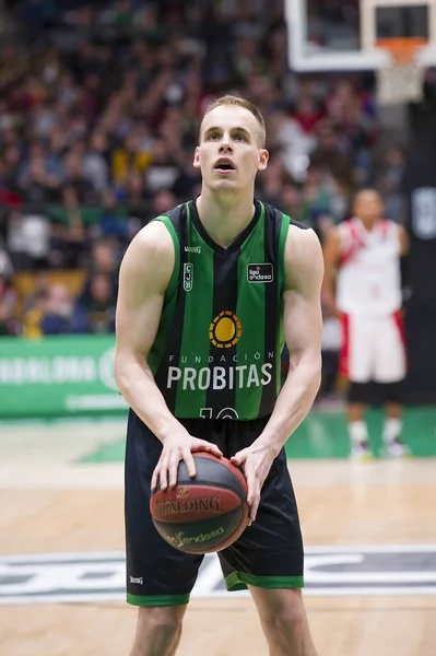 Klemen Prepelic Akci Španělské Acb League Utkání Mezi Joventutem Badalonou — Stock fotografie