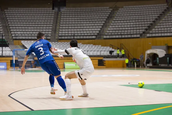 Spieler Aktion Beim Spanischen Futsal Ligaspiel Zwischen Industrias Garcia Santa — Stockfoto