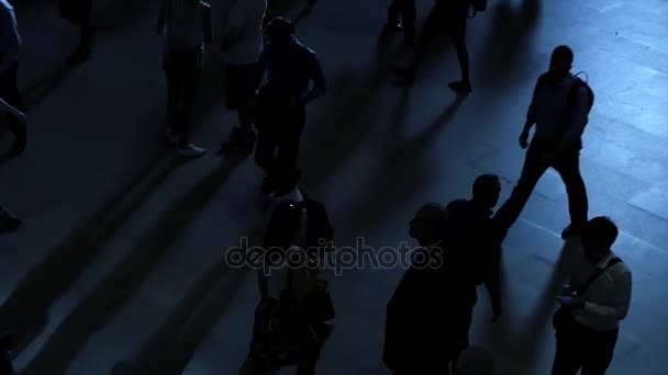 Pedestrians walking on  street — Stock Video