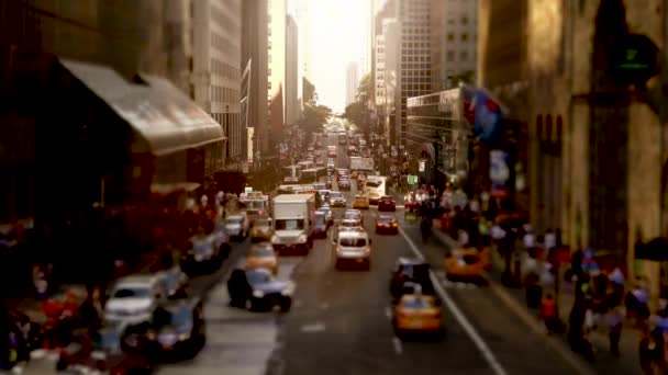 在纽约城的交通堵塞 — 图库视频影像