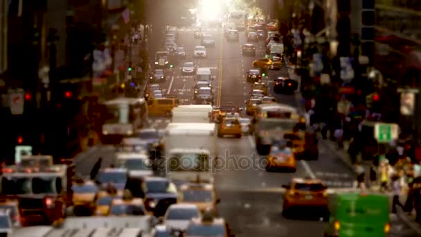 Traffic jam in New York city — Stock Video