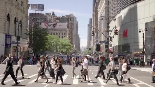 在城市的人过街 — 图库视频影像