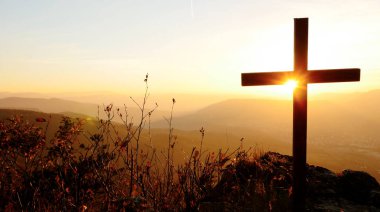 religious cross on grave clipart