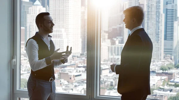 businessmen having conversation