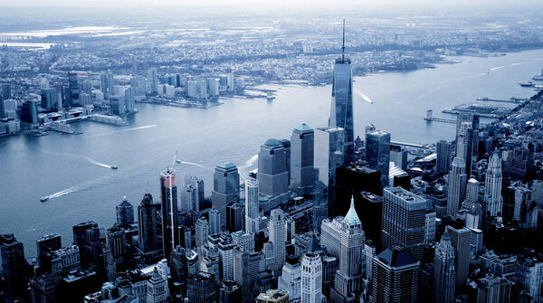 Beautiful new york cityscape, achromatic