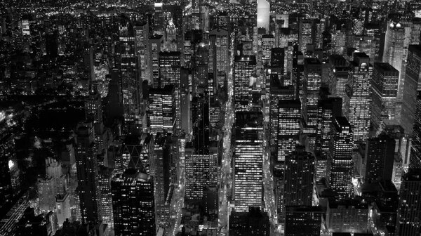 Beautiful new york cityscape, achromatic