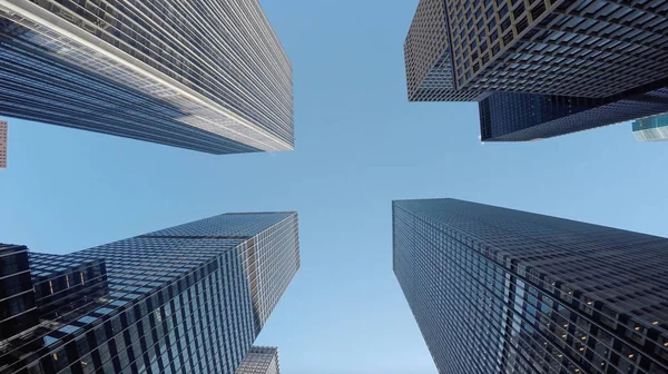 Rascacielos y cielo azul — Foto de Stock