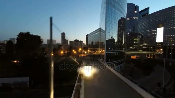 Modern stad urban landmark skyline — Stockvideo