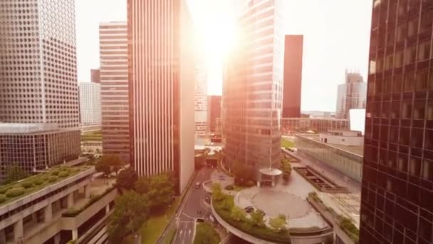 Città moderna punto di riferimento urbano skyline — Video Stock