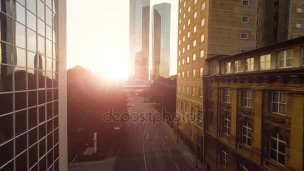 Moderne städtische Wahrzeichen Skyline — Stockvideo