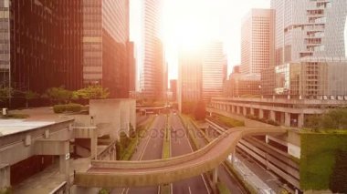 Şehir iş bölgesine ve gökdelen binalar