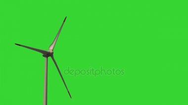 yeşil arka plan üzerinde dönüm Türbin Rüzgar