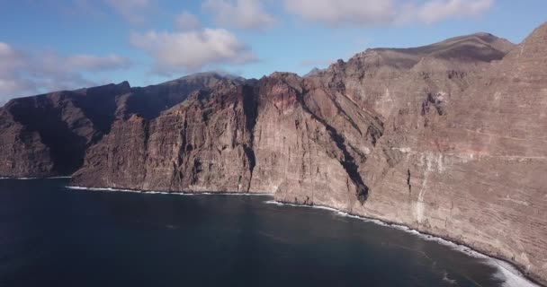 Los Gigantes Cliff, Ilhas Canárias, Tenerife, Espanha — Vídeo de Stock