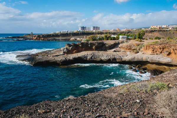Adeje el Puertito. Tenerife. İspanya. Tenerife 'nin güneyindeki körfez.