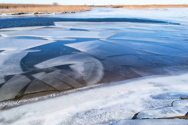 Derretimiento Hielo Deriva Hielo Primavera Río —  Fotos de Stock