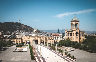 Tiflis, Gürcistan. Tsminda Sameba Katedrali