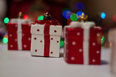 Noel arka planı beyaz ışıklar