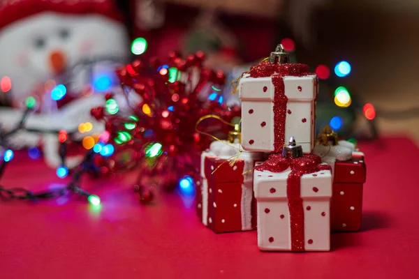 Fondo de Navidad luces blancas — Foto de Stock