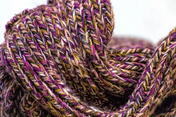 Motley Wool Scarf Closeup — Stock Photo, Image