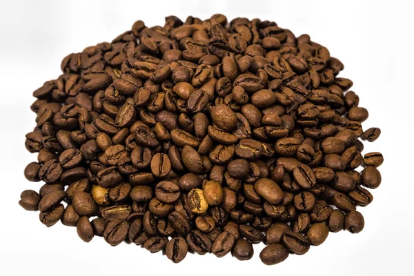 Isolated Coffee Beans Big Pile — Stock Photo, Image