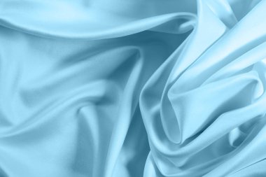 Portre sakinleştirmek ışık mavi saten kumaş