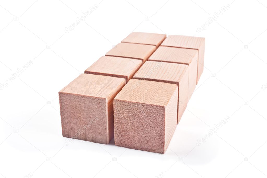 Children's wooden cubes